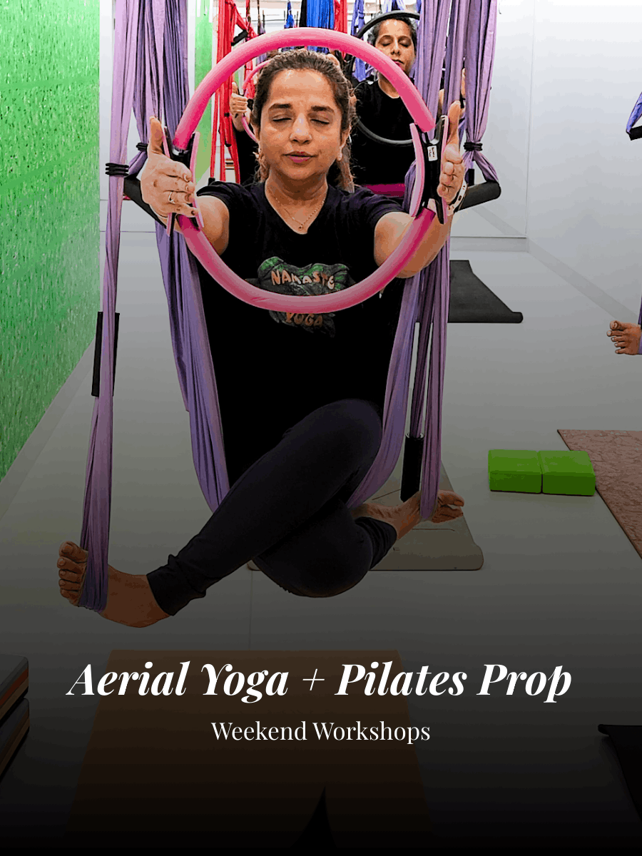 Aerial Yoga with Pilates Prop