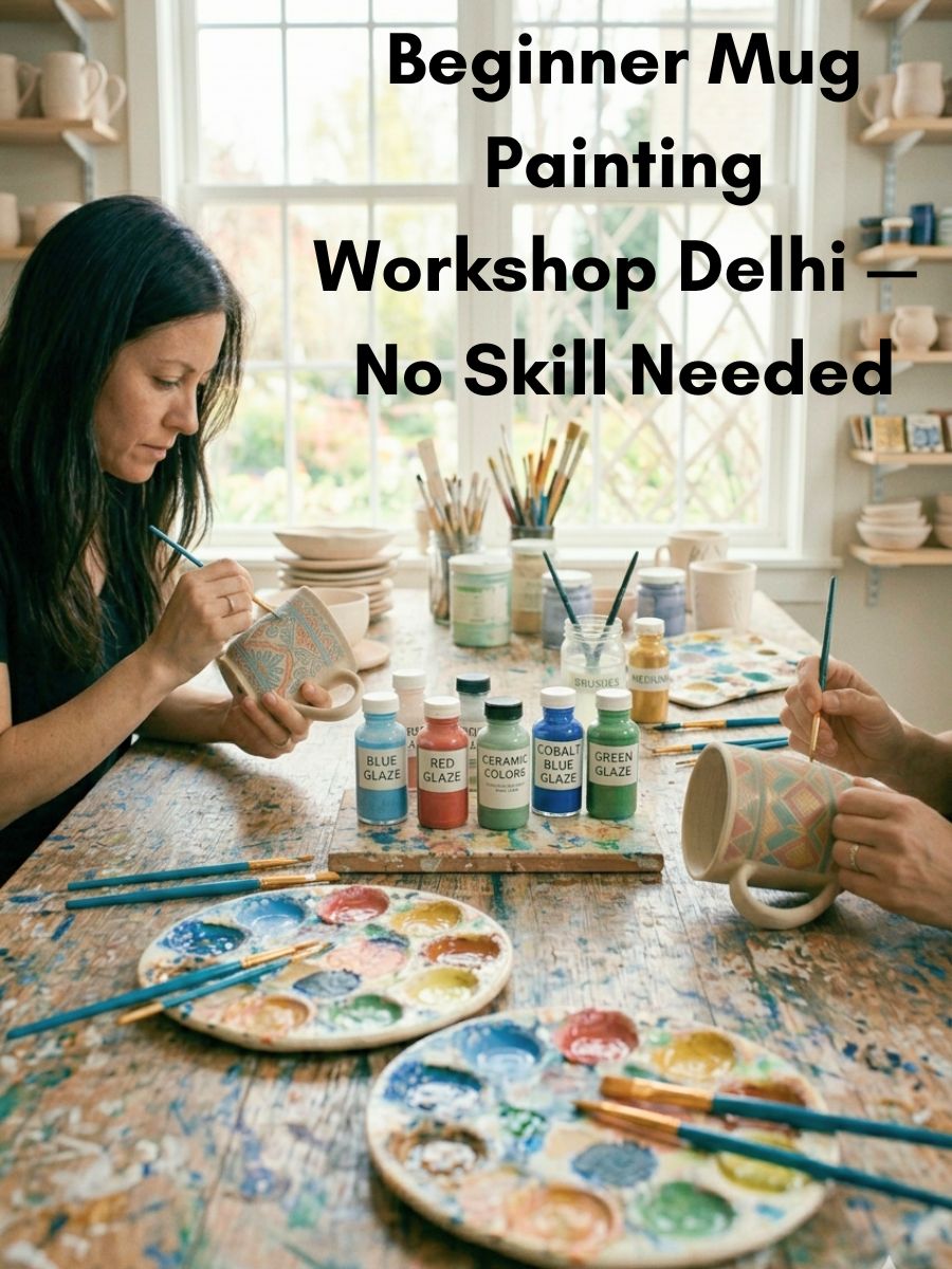 Beginner Mug Painting Workshop Delhi — No Skill Needed