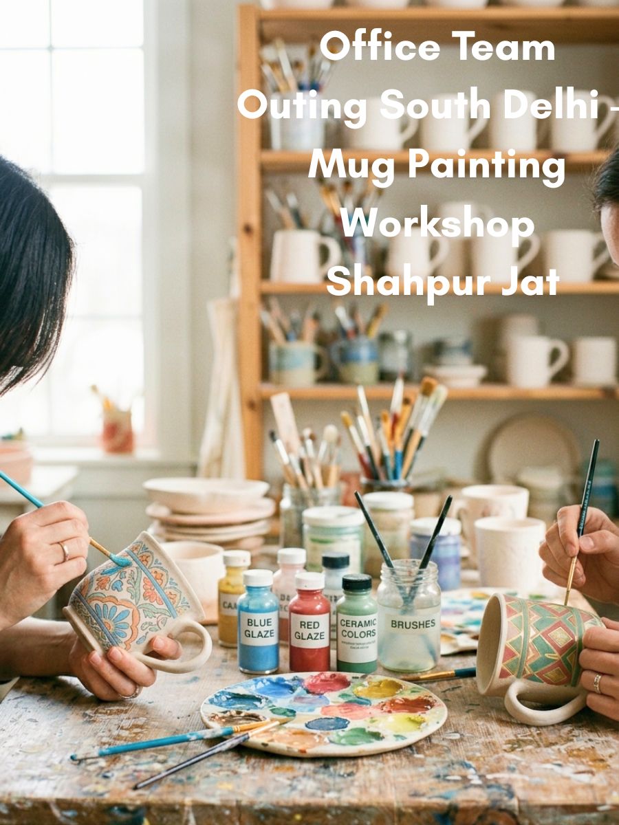 Office Team Outing South Delhi - Mug Painting Workshop Shahpur Jat in Delhi