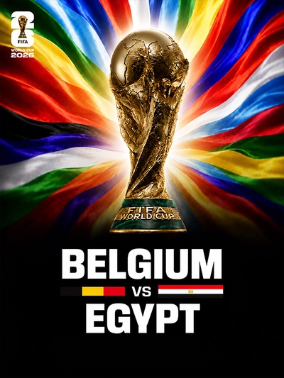 FIFA World Cup 2026: Belgium vs Egypt poster