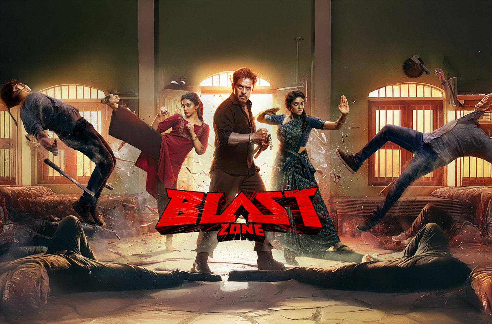 Blast Zone (Telugu) - Trailer | Arjun, Preity Mukundhan, Abhirami | Ravi Basrur | Subash K Raj | AGS