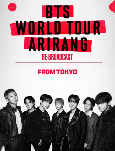 BTS World Tour Arirang In Japan: Re-Broadcast poster