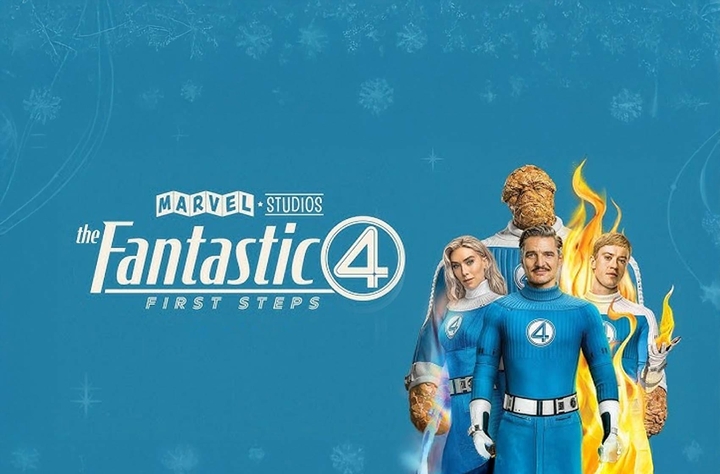 The Fantastic Four: First Steps movie banner