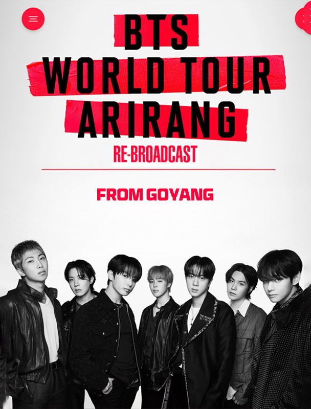 BTS World Tour Arirang In Goyang: Re-Broadcast