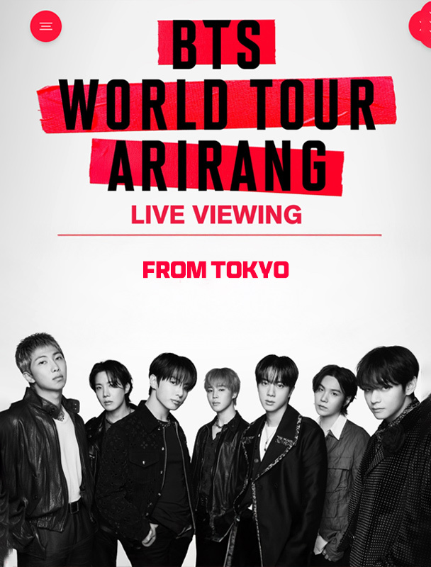 Book BTS World Tour Arirang In Japan: Live Viewing Tickets