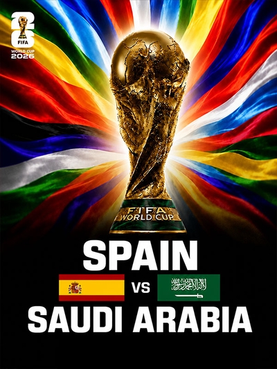 FIFA World Cup 2026: Spain vs Saudi Arabia poster